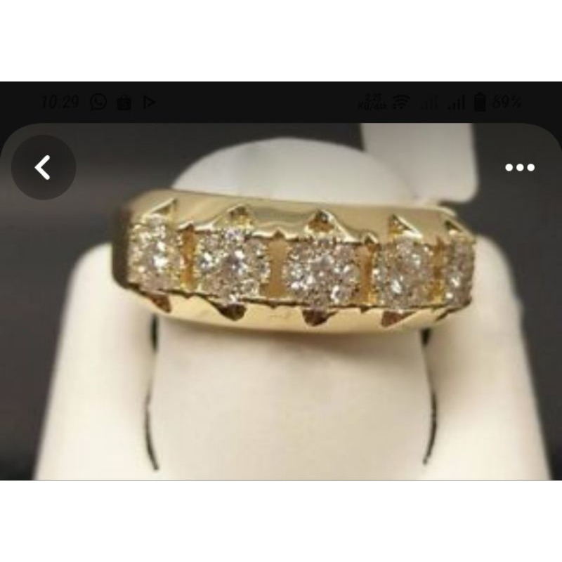 cincin emas mata berlian buat pria atau bentuk pria