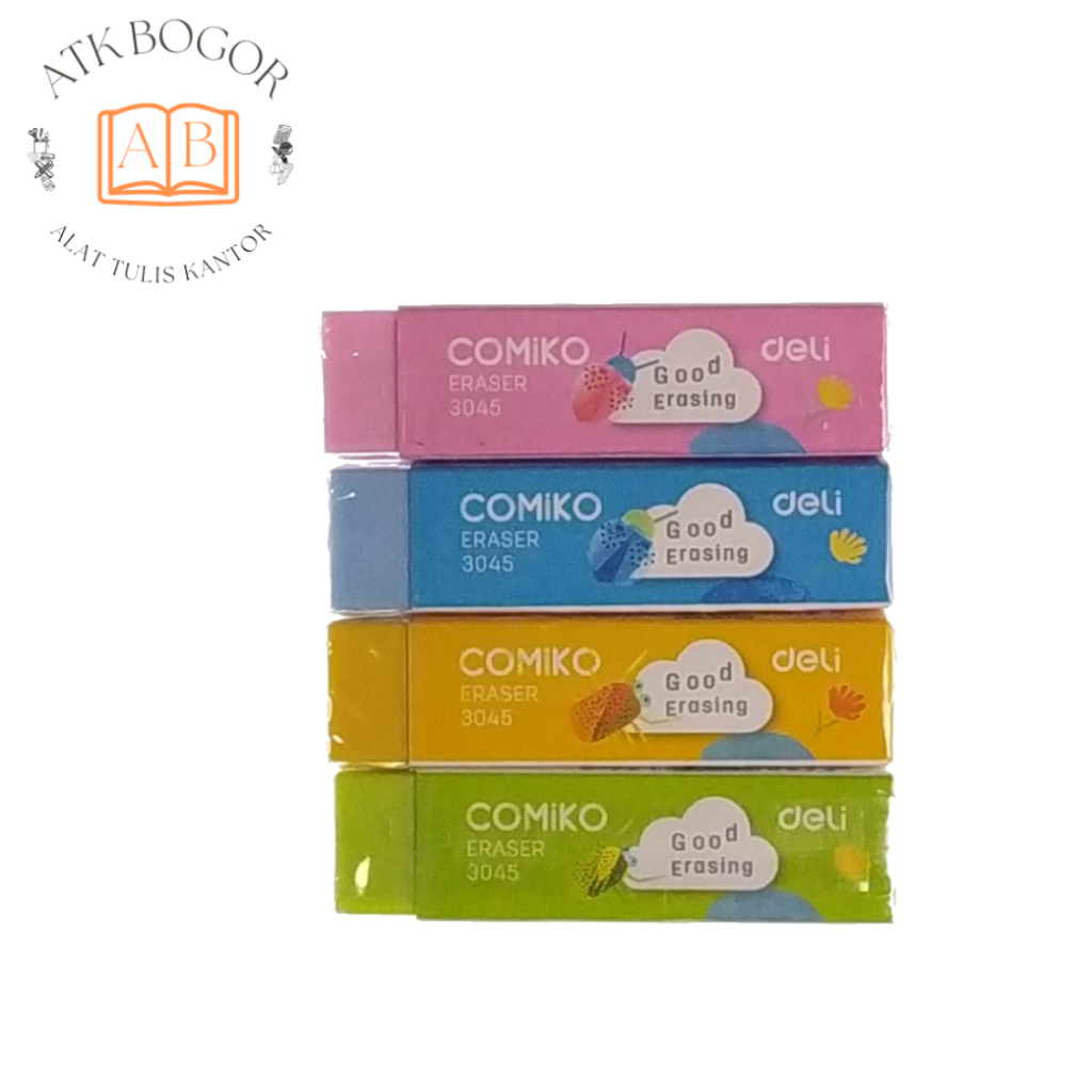 

Deli Penghapus Pensil Panjang 4 Warna 3045 Eraser PVC Material - Biru / Hijau / Orange / Pink