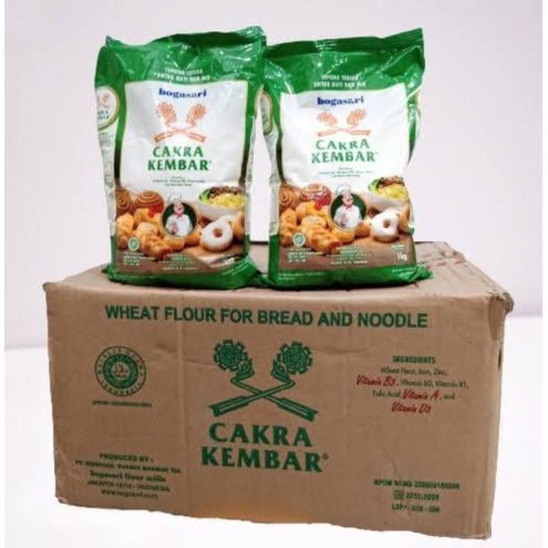 

tepung terigu cakra premium 1kg kartonan (1kgx12pc)