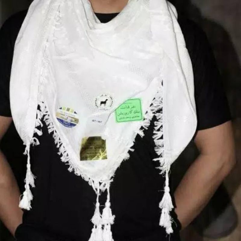 Sorban Putih Polos Persegi Arafat premium