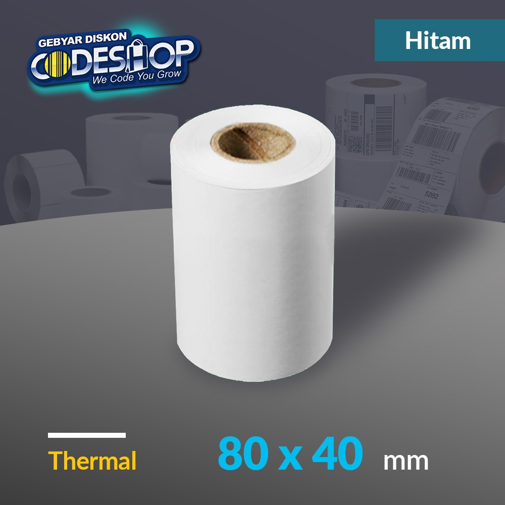 

Codeshop Kertas Struk Kasir Thermal 80x40 mm Mobile Printer Bluetooth 80mm