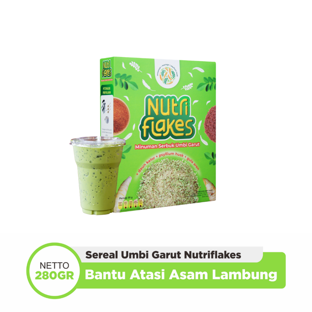 

Madre Nutriflakes Sereal Umbi Garut Daun Kelor Ampuh Atasi Asam Lambung Maag dan Gerd