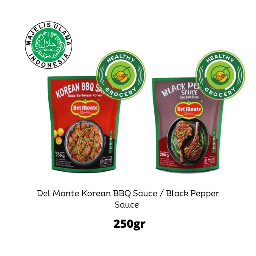 

Del Monte Black Pepper Sauce / Korean BBQ Sauce 250gr Pouch / Del Monte