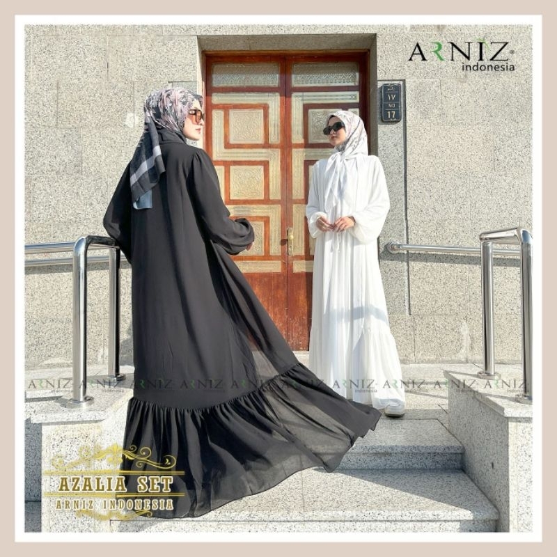 Azalia Dress Set Jilbab Scarf Dan Outer By Arniz Collection Terbaru