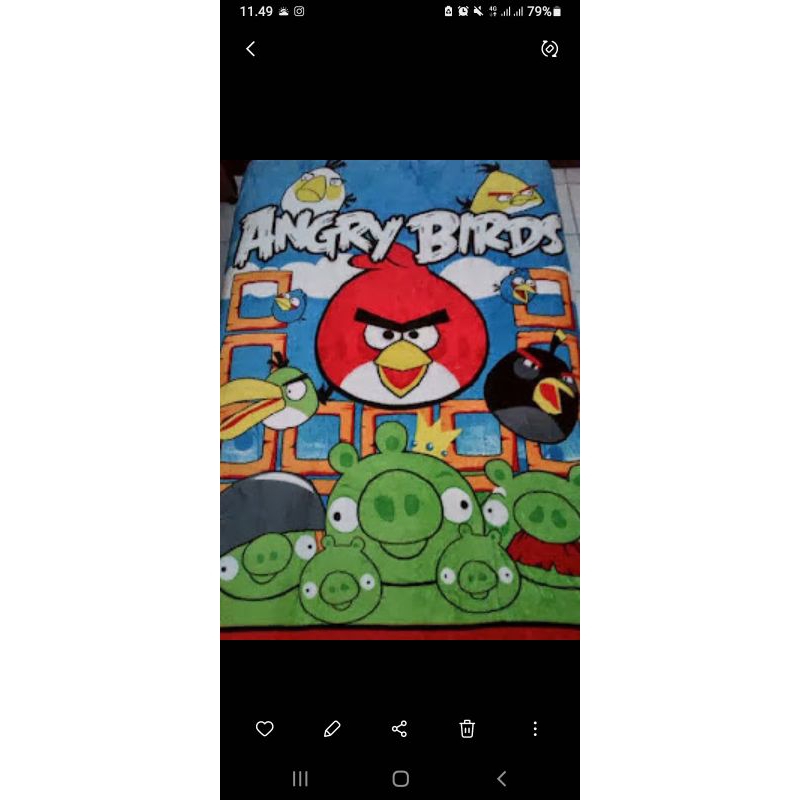 PrelovedKu Selimut Internal blanket karakter angry bird