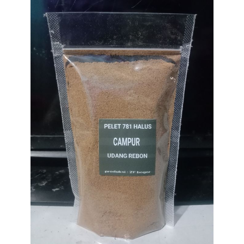 pelet ikan 781 CAMPUR udang rebon halus isi 1/4