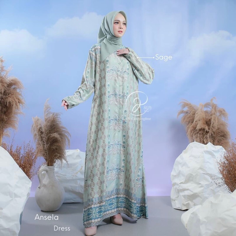 DYN Clothingline Ansel Koko &  Ansela Dress | Family Set | Fashion Muslim | Baju Muslim Couple | Sarimbit Keluarga-SageDressDWS defect