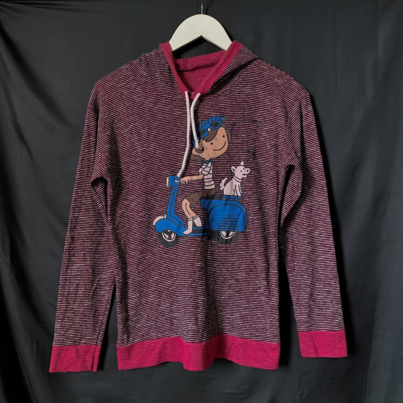 PRELOVED VESPA GIRL HOODIE - Y2K HOODIE VINTAGE UNISEX