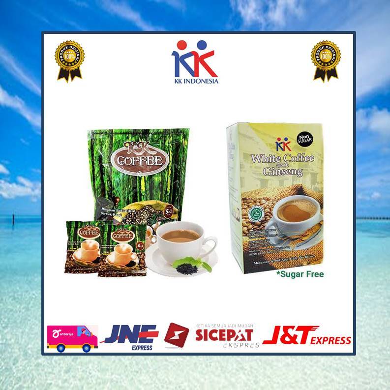 

KK Coffee Kopi 5 in 1 White Coffee With Ginseng Meningkatkan Stamina Baik Untuk Kesuburan Dan Membantu Tubuh Mengatasi Berbagai Macam Stres KK Indonesia Original