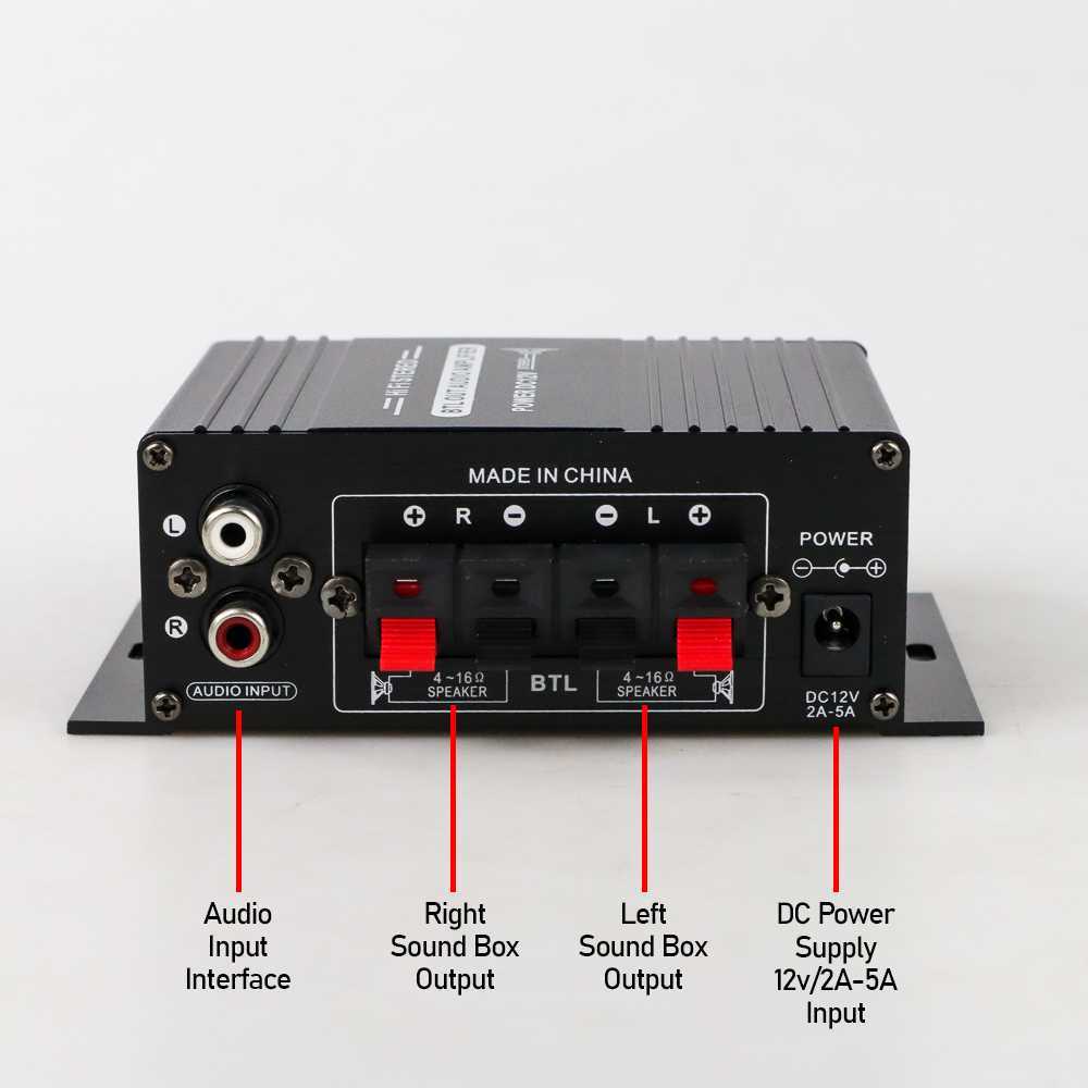 Mini Stereo Car Amplifier Treble Bass Booster