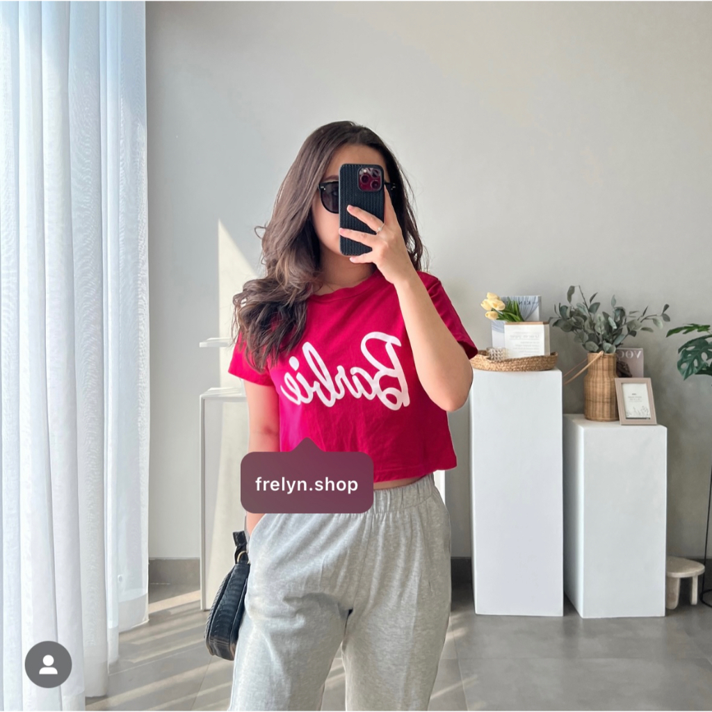 CROP TOP MOTIF | BAJU KAOS TUMBLR CROP TEE TSHIRT KAOS KOREA FASHION WANITA