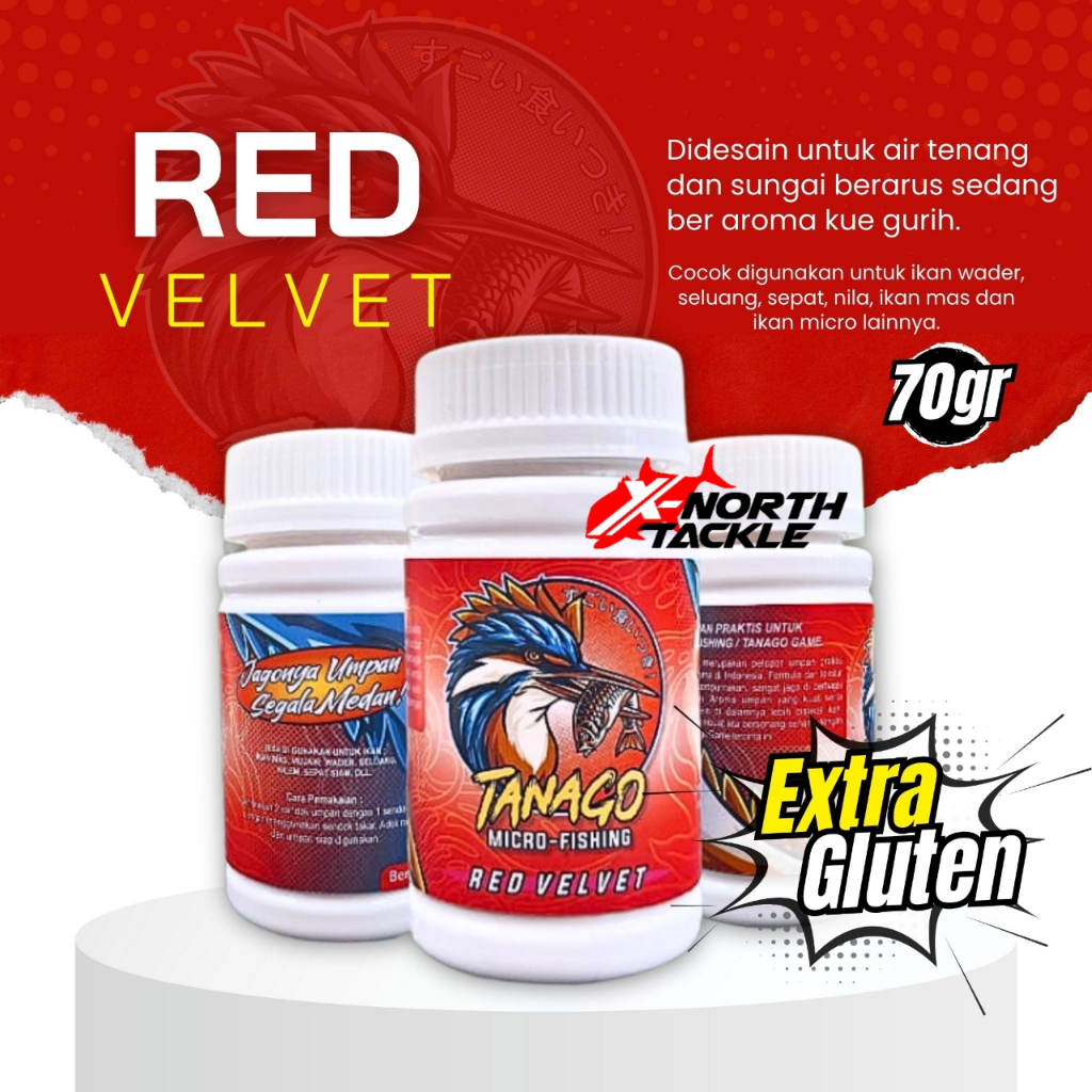 UMPAN TANAGO RED VELVET NEW FORMULA KEMASAN BOTOL 70GR