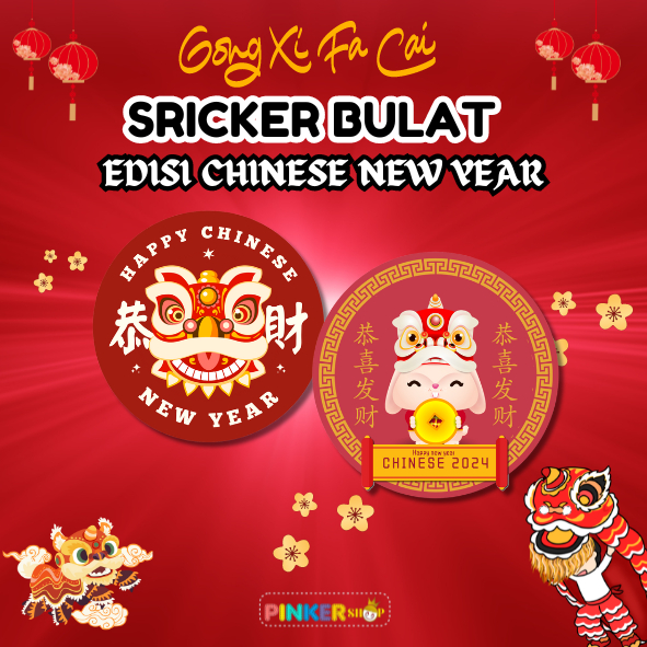 

Sticker Bulat Tahun Baru Imlek - Sticker Bulat - Sticker Souvenir - Sticker Hampers - Chinese new Year - Cetak Sticker Murah