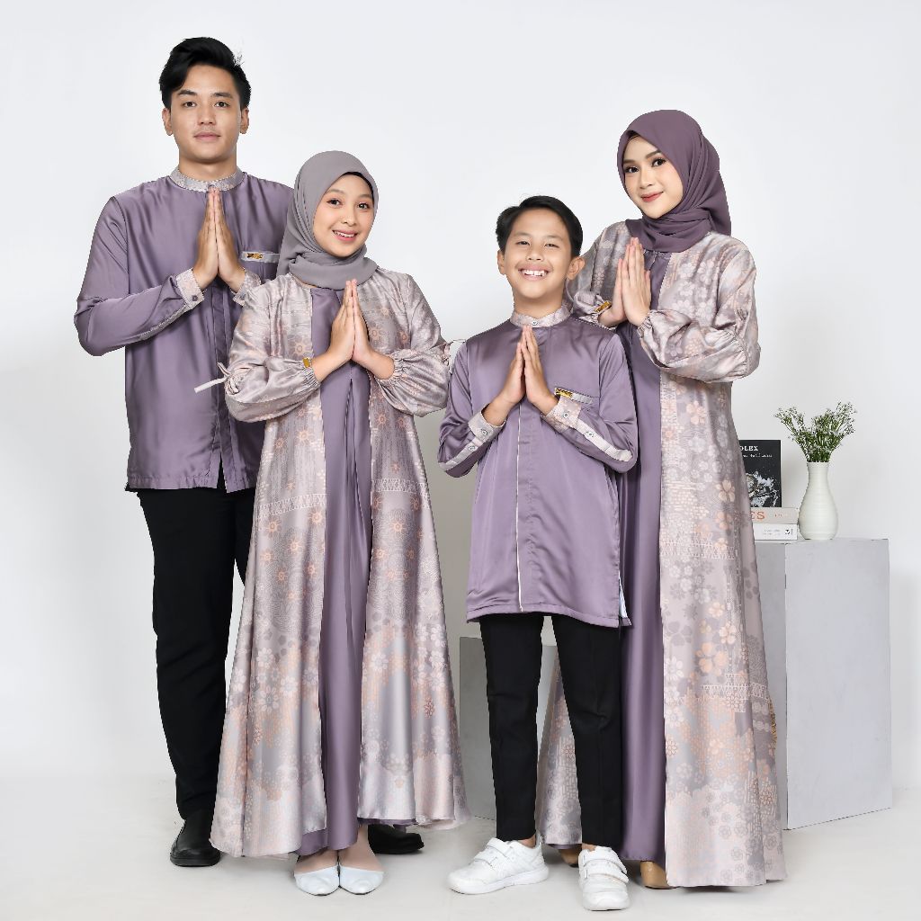 Haniah.id - Sarimbit Keluarga 2026 Lebaran | PREORDER Set Family Lebaran | Gita Asmara Chesnut |
