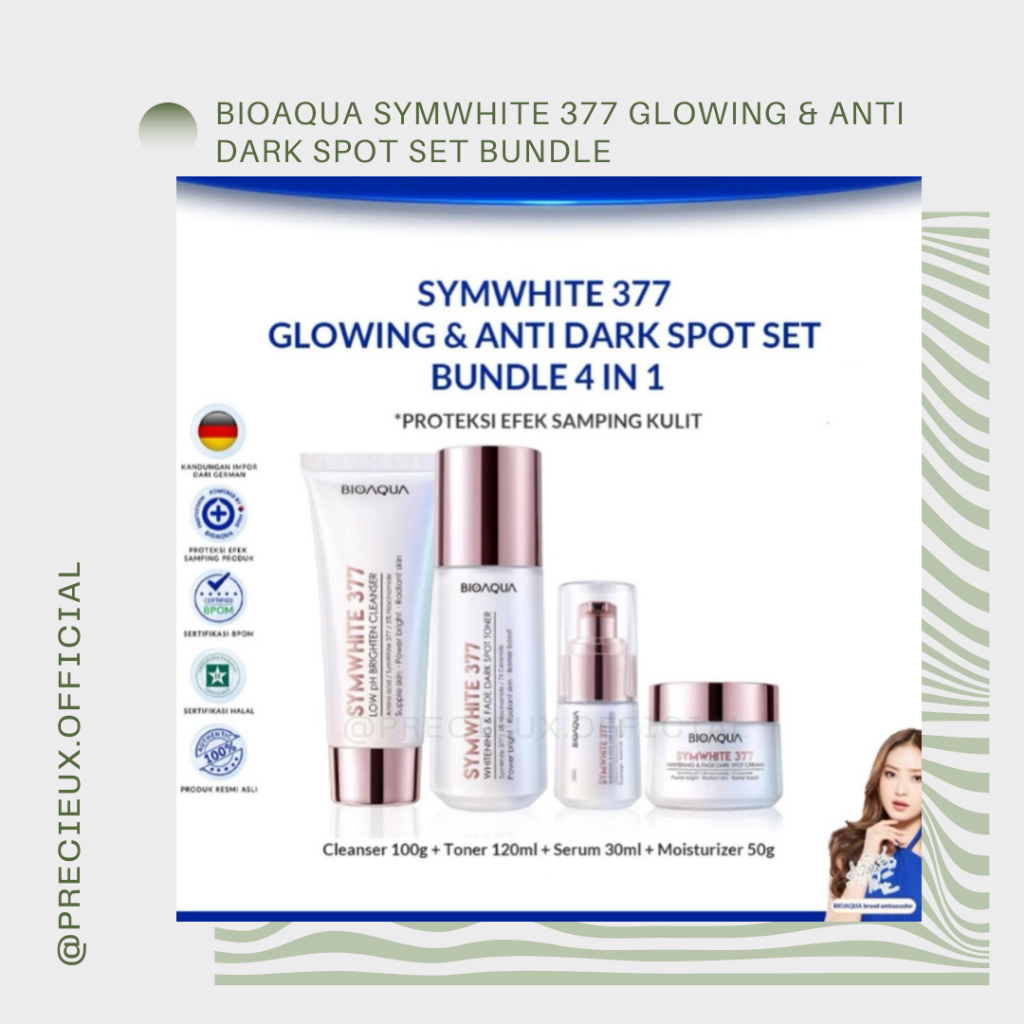 BIOAQUA SymWhite 377 Whitening & Fade Dark Spot Paket Skincare Set