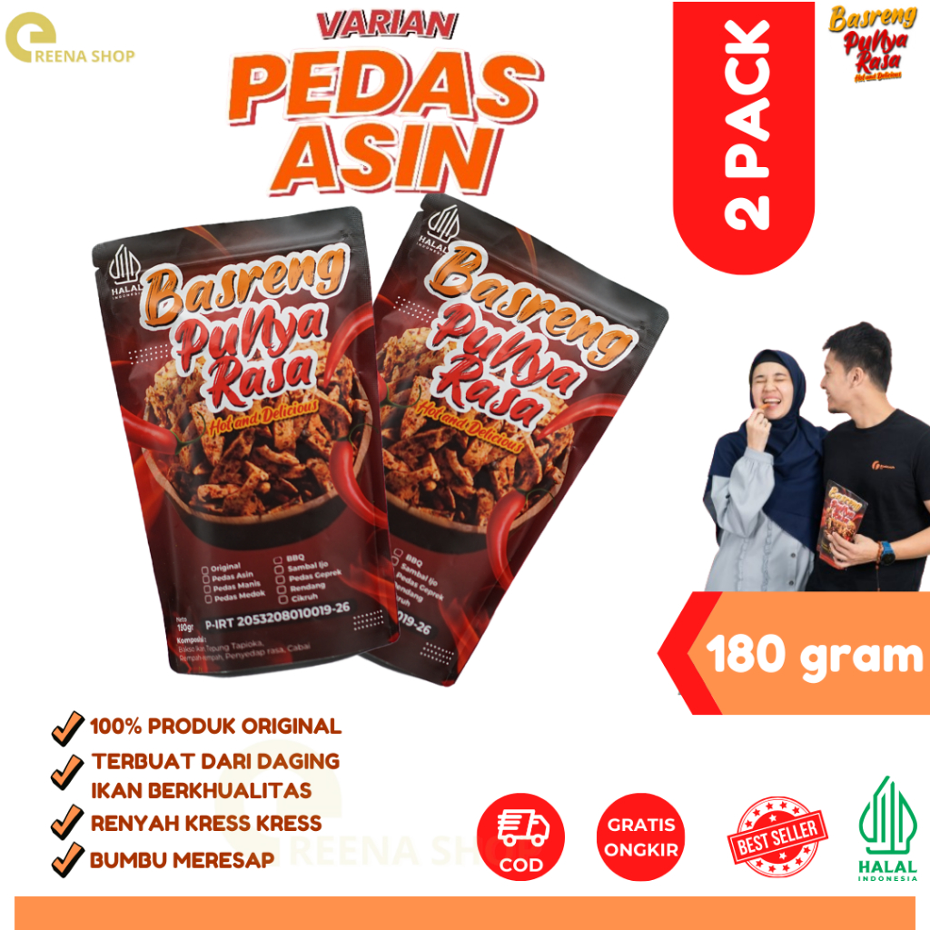 

Basreng Punya Rasa Cemilan Pedes Asin Paket Bundling isi 2 Cemilan Pedas Cocok Untuk Teman Nonton