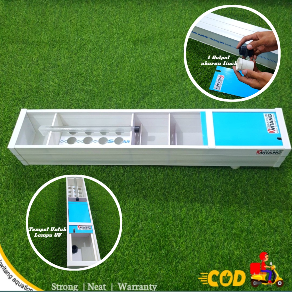 Filter Talang Aquarium 80Cm / Top Filter Talang Aquarium 80cm + Tempat UV / Box Filter Talang Lampu Uv