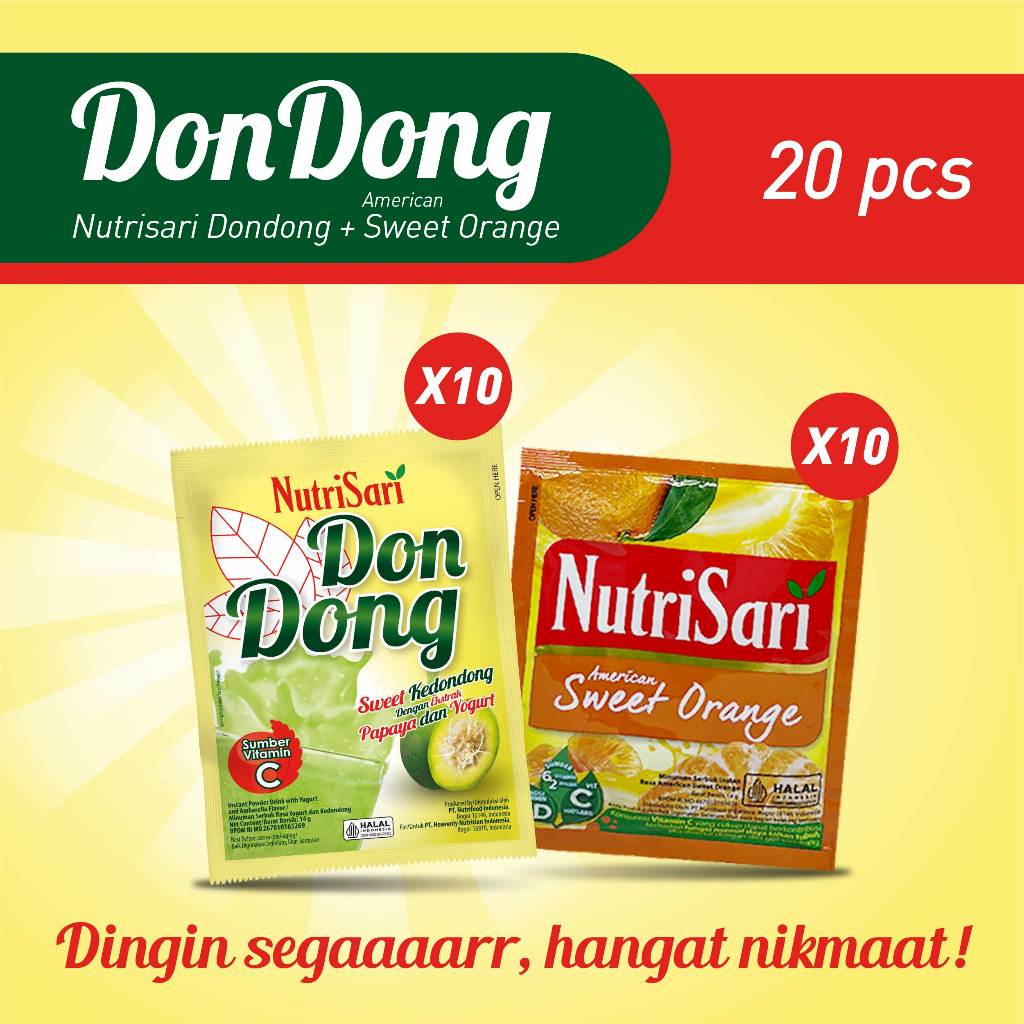 

Nutrisari Dondong Paket Nutrisari American Sweet Orange / Nutrisari ASO (2x10 sachet)