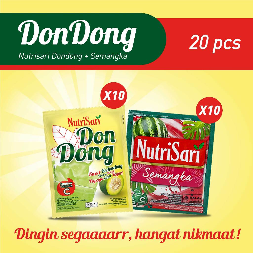 

Nutrisari Dondong Paket Nutrisari Semangka (2x10 sachet)
