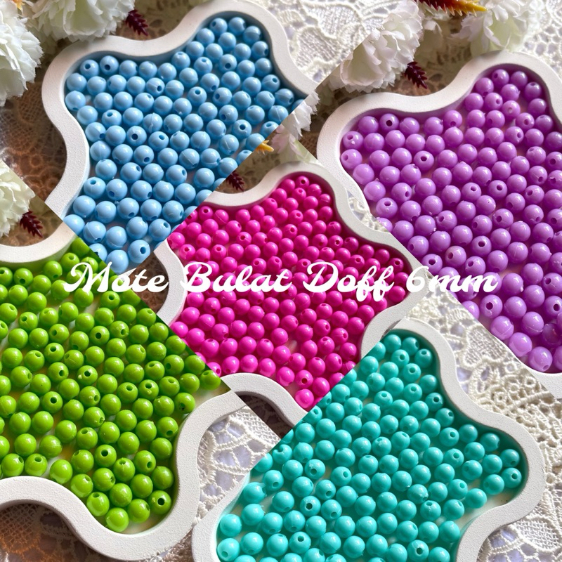 15gram/ Mote Bulat Doff 6mm/ Manik Bulat 6mm