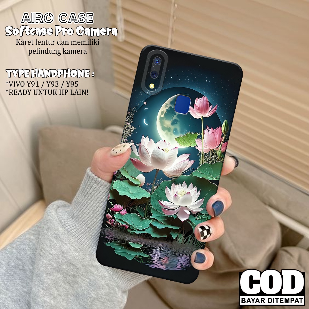 Case VIVO Y91 /Y93/ Y95 Terbaru - Softcase VIVO Y91 /Y93/ Y95  - Fashion Case BUNGA - Casing VIVO Y9