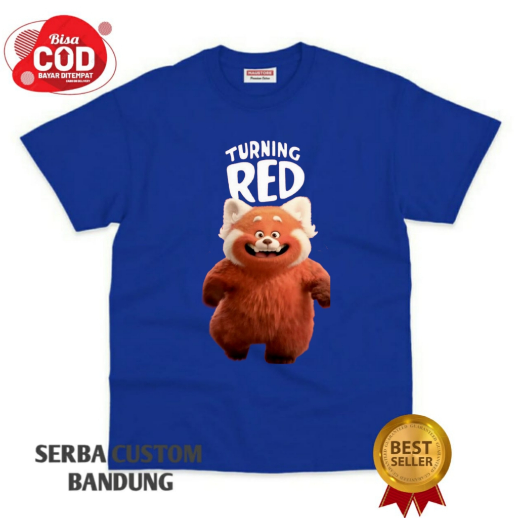 Kaos Baju Anak Turning Red Bahan Premium
