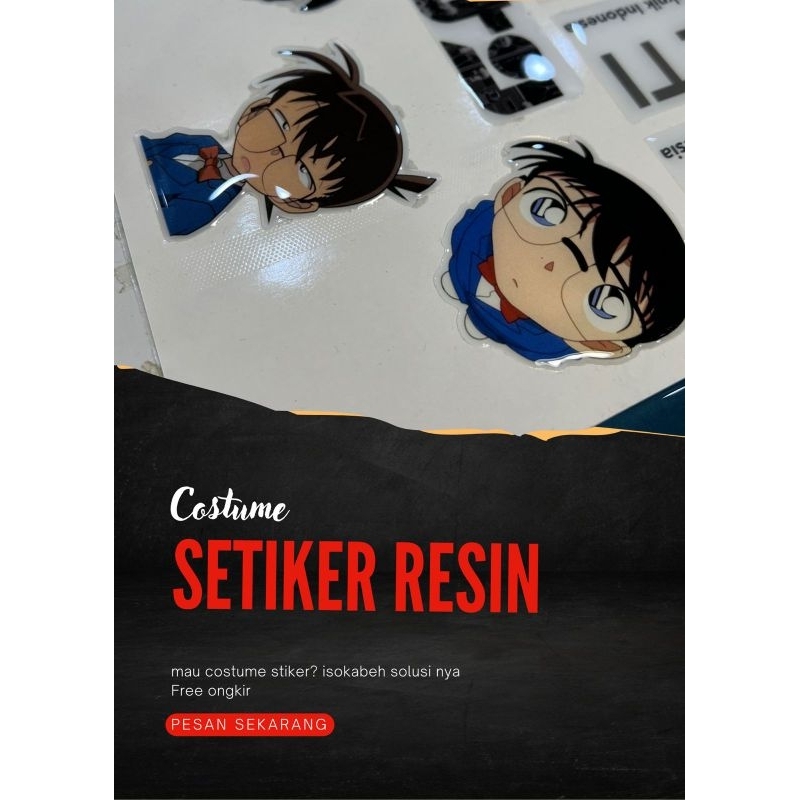 

Stiker timbul Resin dome sticker custom sesuai desain