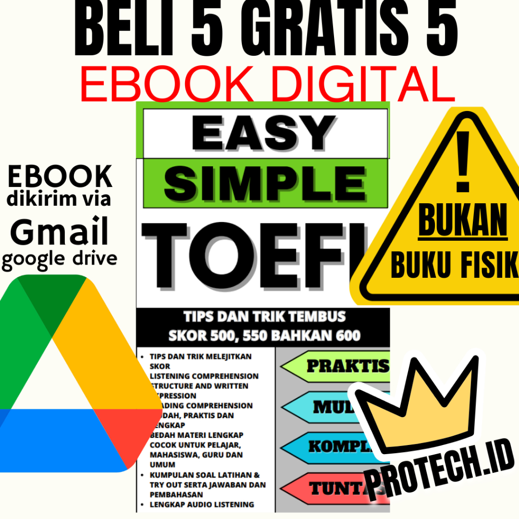 

(35) EASY SIMPLE TOEFL ; Tips dan trik melejitkan skor 500, 550 bahkan 600