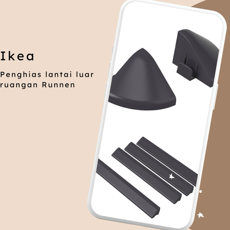 Runnen penghias lantai luar ruangan aksesoris dek lantai