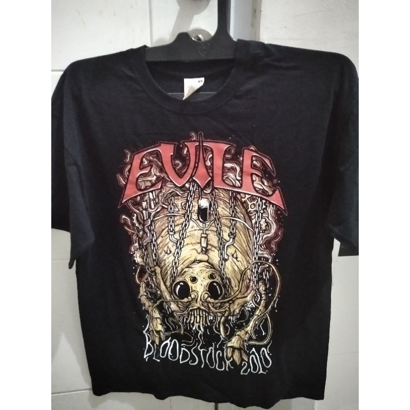 T-Shirt Official Band Evile (Fruit of the Loom) Size M