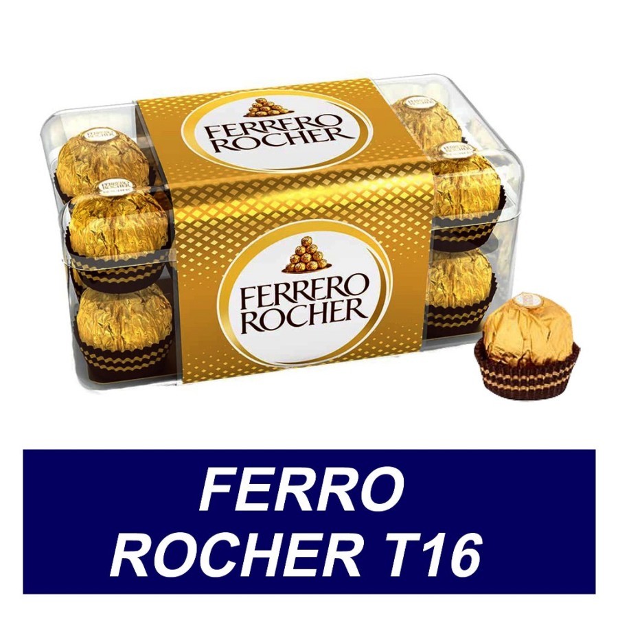 

Ferrero Rocher Chocolate T16 Isi 16 Kado Cokelat Valentine Free Kartu Ucapan.