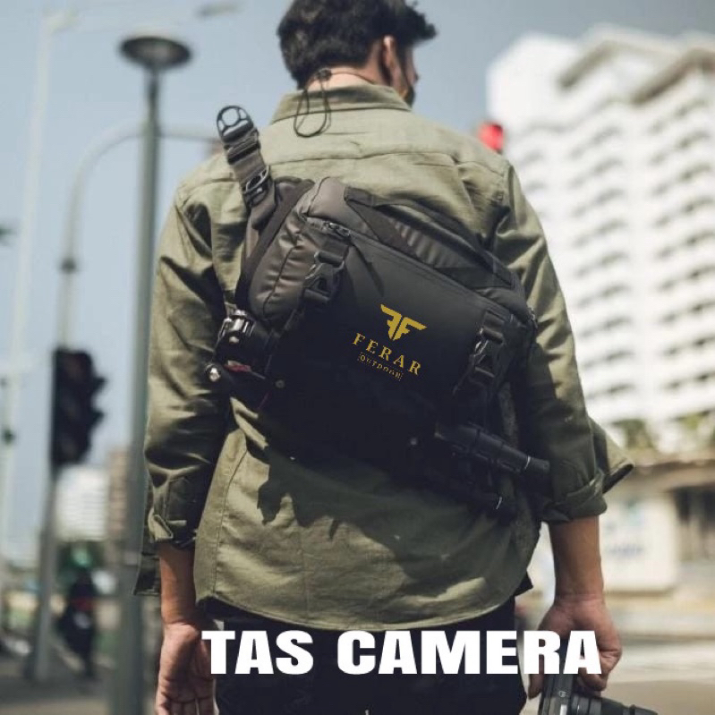 TAS CAMERA - Tas selempang Anti air Pria wanita Ferar Cannon/Tas Slinbag