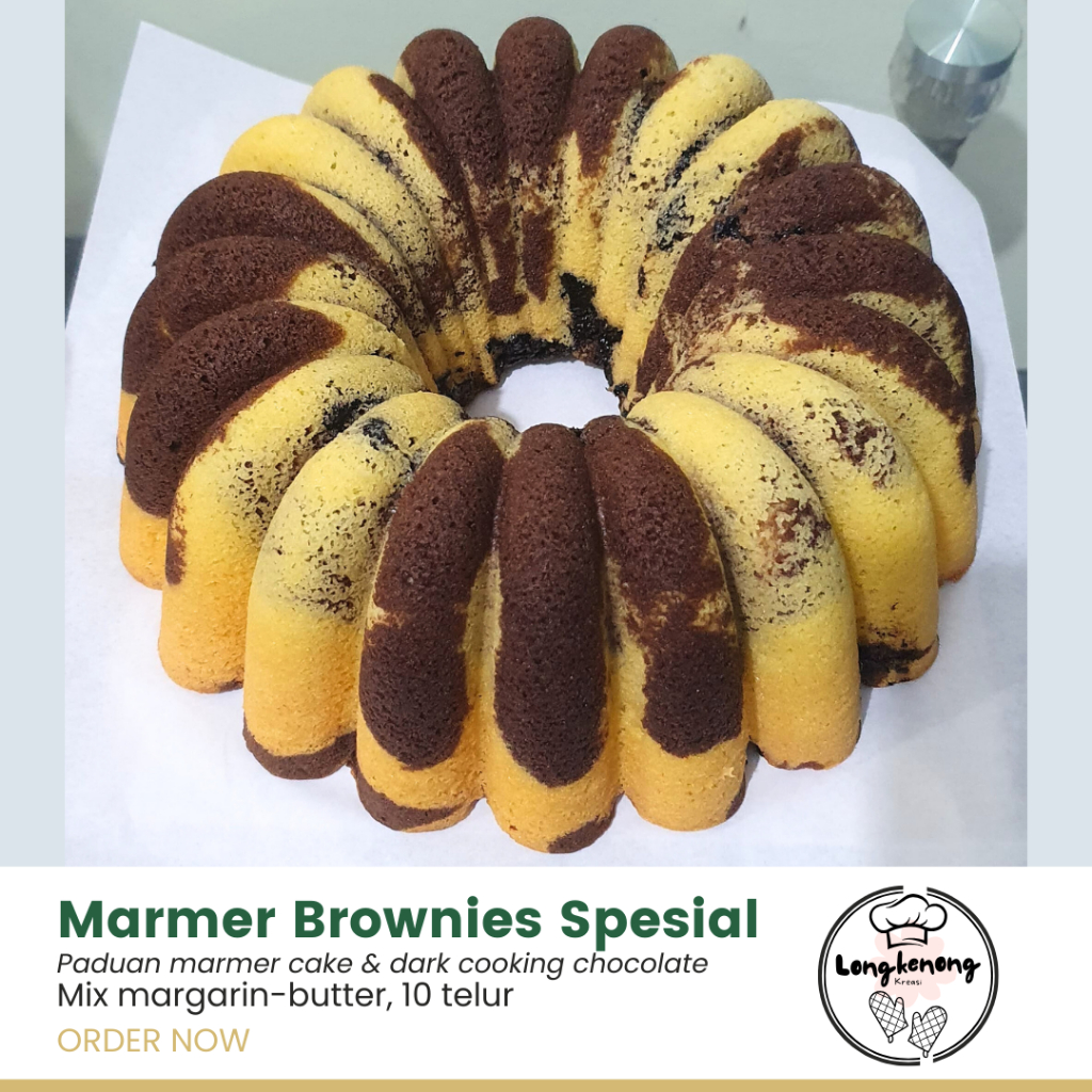 

Kue Marmer Brownies Cake Spesial - Marble Brownies Cake Spesial By Longkenong