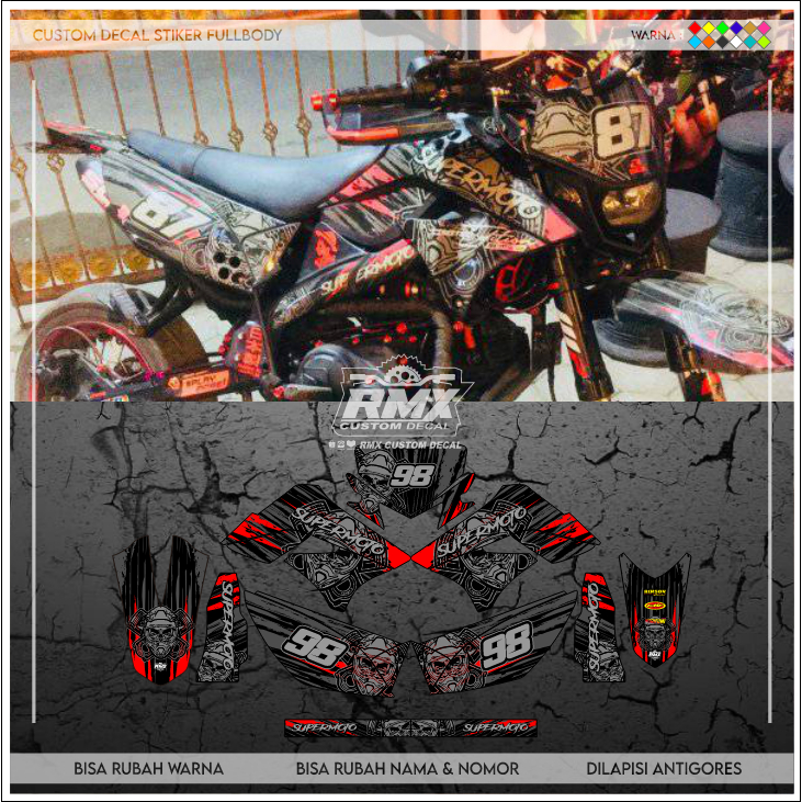 DECAL KLX 150 S/L FULLBODY (011) DEKAL STIKER DTRACKER DTX D-TRACKER LAMA OLD 2009 2010 2011 2012 20