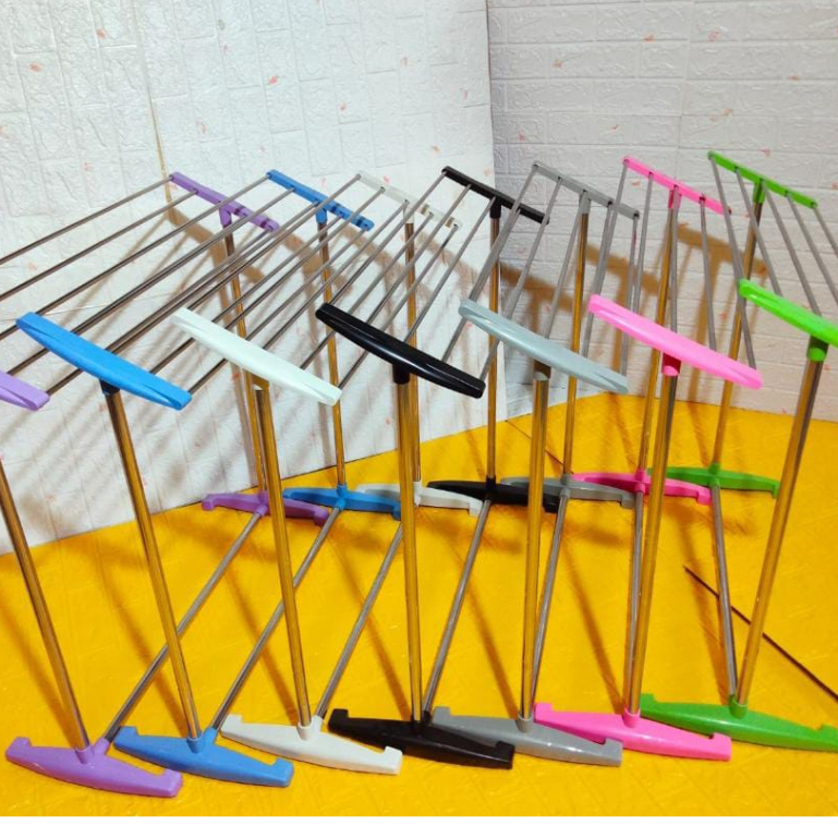 SUNNY JEMURAN BERDIRI HANDUK PORTABLE 5 PIPA TEMPAT JEMUR GANTUNGAN KAMAR MANDI / BAJU STAINLESS