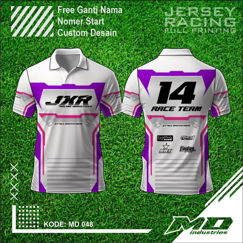 Jersey Balap Desain Keren - Baju Balap Racing Printing - Minimalis