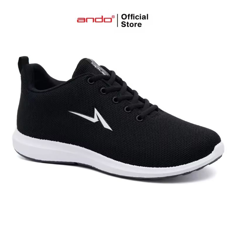 ANDO Sepatu Sneakers Liam ANDO ORIGINAL - Hitam / Putih