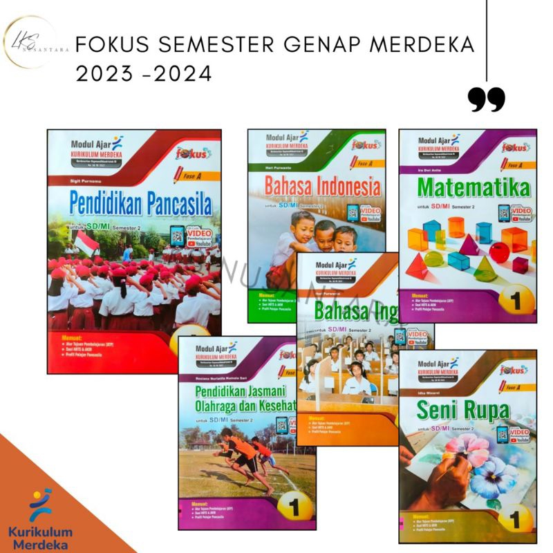 Buku LKS Fokus SD Kelas 1 Genap Kurikulum Merdeka Termurah