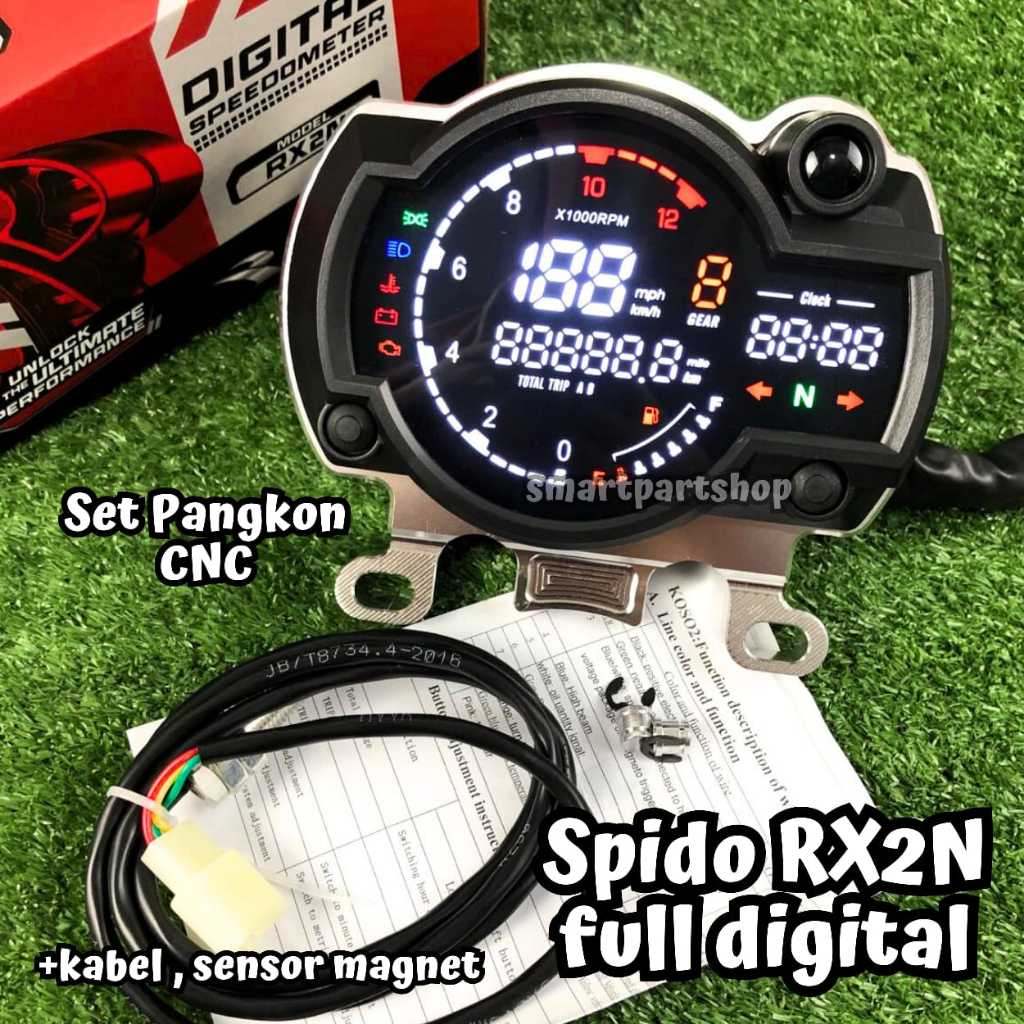 SPIDO RX2 N KOSO SPEDO SPIDOMETER RX2N DIGITAL LED KOSO RX2 Speedometer Koso Rx2N Digital CB Spido S