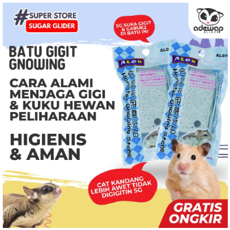 ADEWAP GLIDER Gigitan Kayu Apel Gnawing Perawatan Gigi Sugar Glider