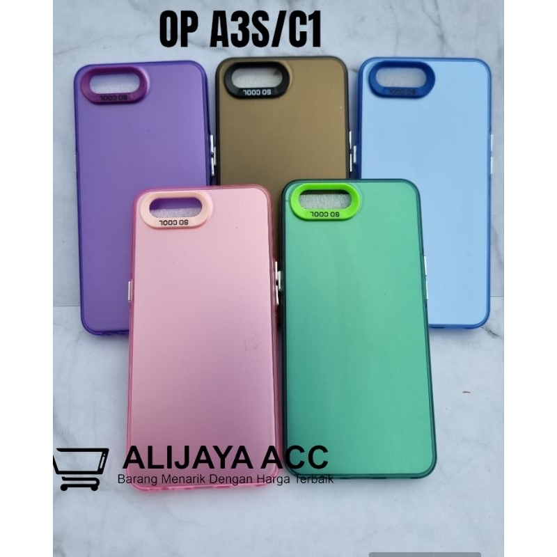 Softcase/HardCase IMD HP OPPO A3S/C1 CASE HYBRID IMD COLOR PLATE HOLOGRAM BAHAN BAGUS TEBAL