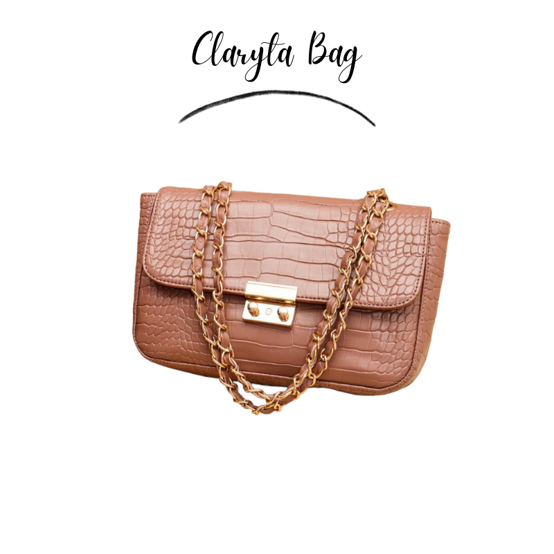 LUNAIR Claryta Bag Tas Bahu Selempang Slingbag Wanita Tali Rantai Promo Lebaran Haji Idul Adha