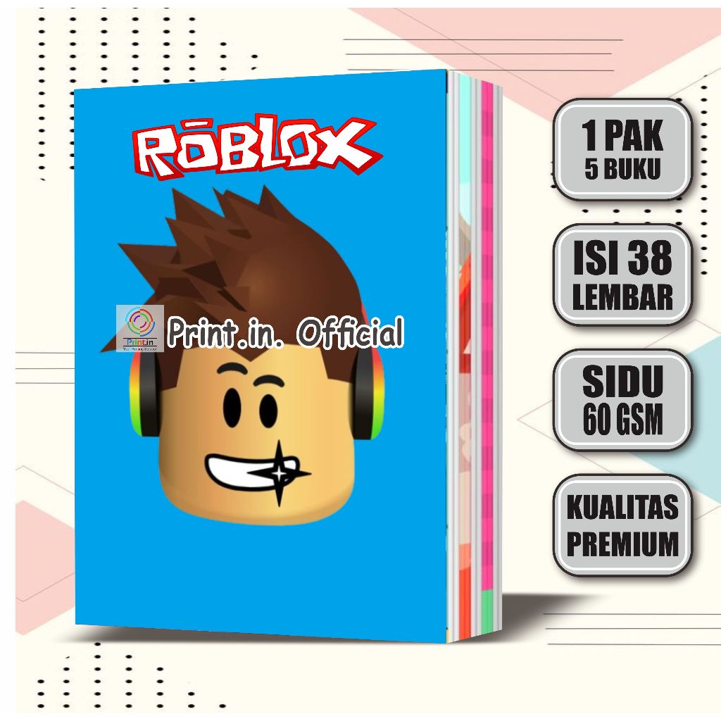 

Buku Tulis Custom Face Roblox Digital 38 Lembar / Buku Tulis Sekolah