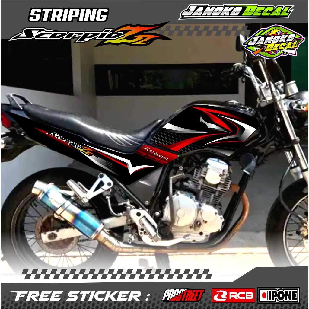 STRIPING VARIASI YAMAHA SCORPIO Z / STIKER LIST MOTOR YAMAHA SCORPIO Z