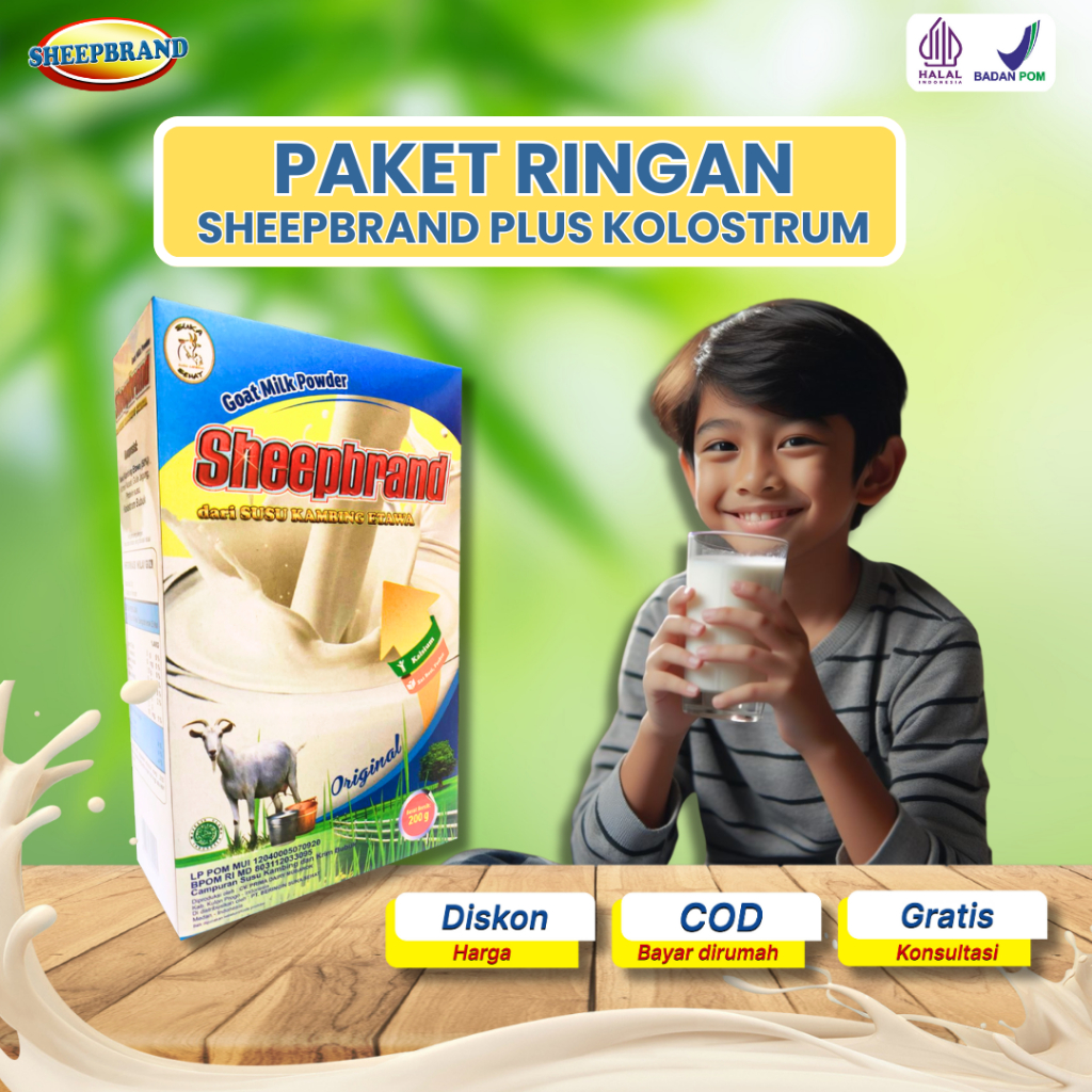 

Paket Hemat 1 Box Sheepbrand Goat Milk Powder – Solusi Sehat untuk Lambung & Imunitas