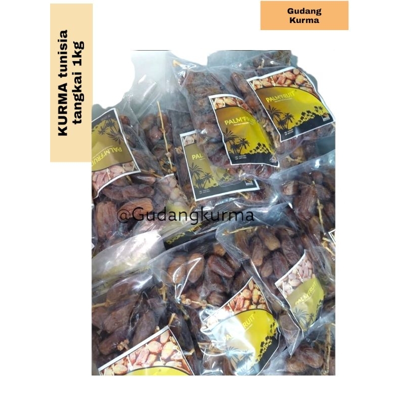 

kurma tangkai palm fruit 1kg ( kemasan plastik tebal)