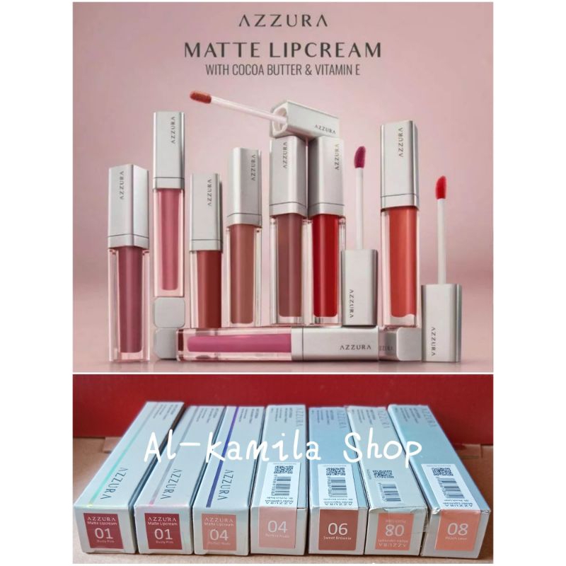 AZZURA Matte Lip Cream With Cocoa Butter & Vitamin E Original 100% LipCream Matte AZZURA ~ Shade 01 