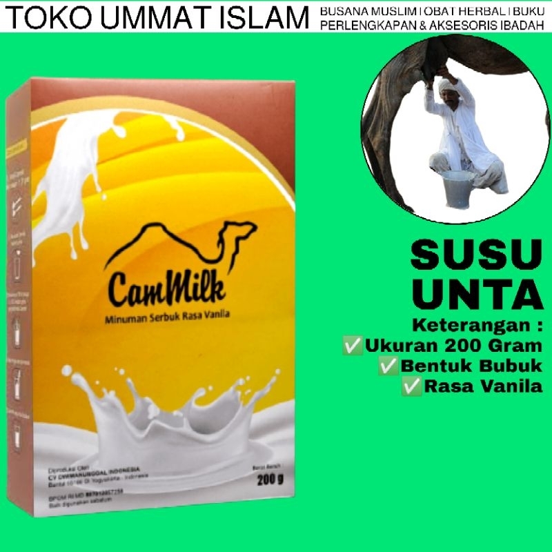 

Susu Bubuk Unta Onta Isi 200 Gram Cammilk