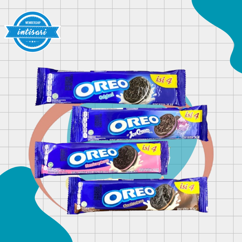 

Oreo 2000 Isi 12 pcs - Cokelat/Vanilla/Ice Cream/Strawberry (pak)