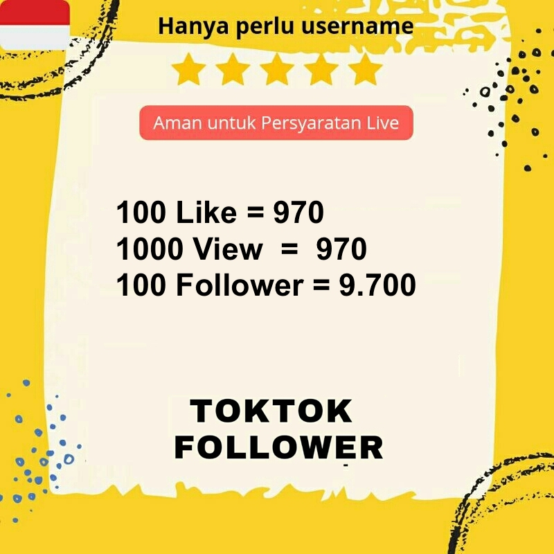Jasa Follower Like Viewer TIKTOK Termurah Bergaransi